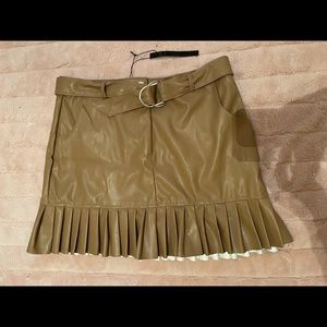 Faux leather skirt